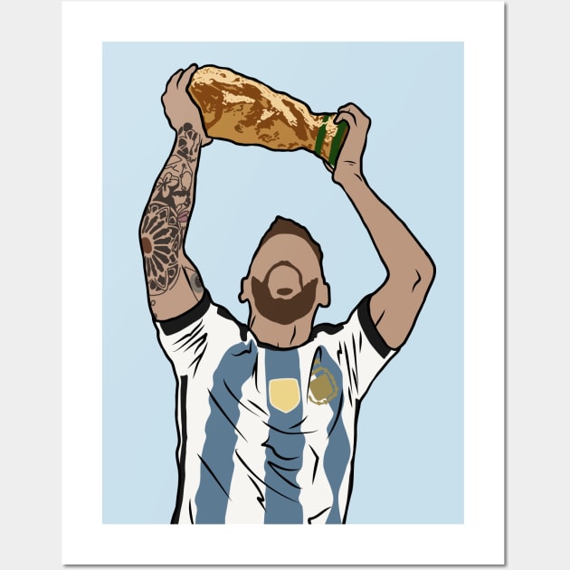 Messi World Cup Celebration Wall Art by rattraptees